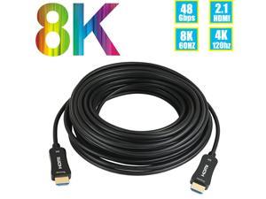 8K Fiber HDMI Cable 30ft Fiber Optic HDMI 21 Cable 8K60Hz4K120Hz 48Gbps Dynamic HDR eARC BT2020 Compatible with RTX 30803090 Xbox Series X PS5 Denon AV Receiver LG Samsung Sony TV