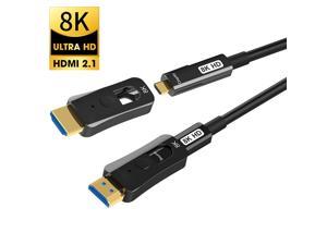 8K Fiber Optic Detachable HDMI Inwall Cable 16ft  Long Micro HDMI 21 48Gbps High Speed HDMI Cord 4K120Hz 8K60Hz HDR HDR10 HDCP 22 eARC 3D Compatible with Roku TV HDTV and More