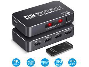 ESTONE HDMI Switch 4K60Hz 3 Port HDMI 20 Switcher Selector 3 in 1 Out HDMI Switch with IR Remote Control Supports 4K HDR10 HDCP 22 3D Dolby for Nintendo SwitchXbox PS5PS4Fire Stick and More