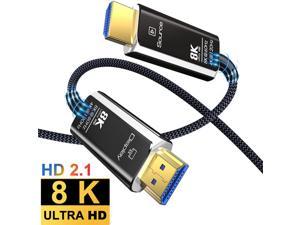 8K HDMI 21 Fiber Optic Cable Braided Nylon 16Feet 4K 120Hz 8K 60Hz 48Gbps Dynamic HDR10  eARCHDCP 23 Compatible with RTX 3080 3090 Xbox Series X PS5 LG C9 Samsung Q90T TCL Sony BlackWhite