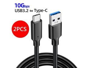 2 Pack USB C Cable 66ft 32 Gen 2 USB A to C Cord 10Gbps High Speed Data Transfer 31A Type C Fast Charging Cable Compatible with Samsung Pixel Moto LG Phones SSD Powerbank Tablets Laptop