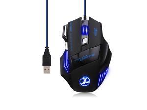 LED Optical USB Wired Gaming Mouse 5500DPI 7 Buttons Gamer Computer Laptop PC 