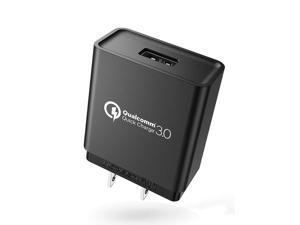 ESTONE Quick Charge 3.0 18W USB Wall Charger for Samsung Galaxy Note8/S8/S8+, LG G6/V30, HTC 10 and More | Qualcomm Certified-Black