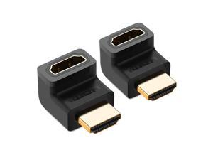 ESTONE HDMI Adapter 270 Degree Right Angle Male to Female 4K Converter Extender -- Gold Plated - for TV Stick, Roku Stick, Chromecast, Xbox, PS4, PS3, Nintendo Switch -2Pack