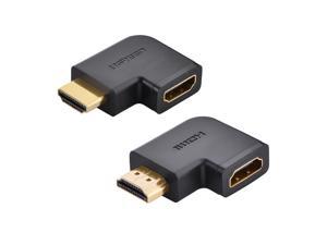 1pc 19pin HDMI Male to Female M/F Right Angle 90D Adapter Converter Gold Plated 
