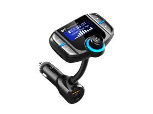 ESTONE Bluetooth FM Transmitter 1.7" Color Screen Wireless Receiver Car Kit with 1.7 Inch Display, QC3.0 and Smart 2.4A Dual USB Ports, AUX Input/Output, TF Card Mp3 Player ESTONE Bluetooth FM Transmitter 1.7" Color Screen Wireless Receiver Car Kit with 1.7 Inch Display, QC3.0 and Smart 2.4A Dual USB Ports, AUX Input/Output, TF Card Mp3 Player