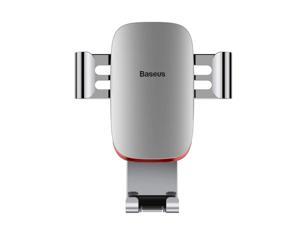 Baseus Car Phone Mount, Universal Cell Phone Holder Car with All metal full automatic Smart Gravity Design for iPhone Xs Max R X 8 Plus 7 Plus 6S Samsung S9 S8 Edge S7 S6 LG Sony and More -Silver