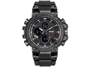 SMAEL Watches Men Sport Watch Man Big Clock Military Watch luxury Army relogio 1803 masculino Alarm LED Digital Watch Waterproof with Analog-Digital Display and EL Backlight- Black/Gray SMAEL Watches Men Sport Watch Man Big Clock Military Watch luxury Army relogio 1803 masculino Alarm LED Digital Watch Waterproof with Analog-Digital Display and EL Backlight- Black/Gray
