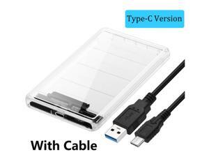 ESTONE SATA to USB C Hard Disk Enclosure(Gen 2) HDD/SSD Adapter Case with USB Type C to USB3.1 Cable Tool Free Hard Drive Enclosure For SATA2.0 2.5", SATA3.0 2.5", SATA SSD