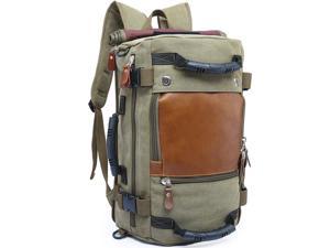 KAKA Backpack Fashion Unisex Travel Backpack Convertible Carry-On Bag Flight Approved Weekender Duffle Backpack Canvas Shoulder Bag Rucksack fit 15.6 inch Laptop, Army Green