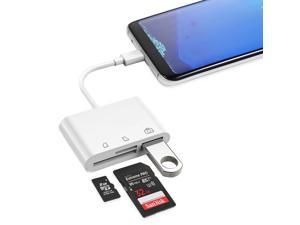 ESTONE USB C to SD Card Reader, 3 in 1 USB to Type-C Camera Connection Kit Adapter, SD TF Card Reader Adapter for New iPad Pro, MacBook Pro/Air, ChromeBook,Samsung and More