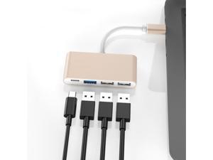 4 Port Type-C to USB2.0 USB3.0 Hub OTG PD Charging 10Gbps Adapter for Macbook