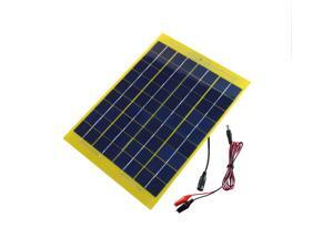 10W 18V 550mAh Solar Panel Charger For 12V Battery with DC Output Crocodile Clip 10W 18V 550mAh Solar Panel Charger For 12V Battery with DC Output Crocodile Clip