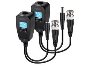 HD-CVI/TVI/AHD Passive Video Balun BNC to RJ45 CAT5 Transmitter Receiver