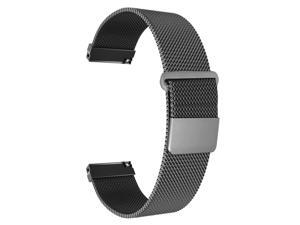 Compatible with Samsung Galaxy Watch 46mm/Gear S3 Frontier/Classic Band, 22mm Stainless Steel Mesh Loop Bracelet Strap Replacement for Ticwatch Pro/Samsung Galaxy Watch 46mm Smartwatch (Black) Compatible with Samsung Galaxy Watch 46mm/Gear S3 Frontier/Classic Band, 22mm Stainless Steel Mesh Loop Bracelet Strap Replacement for Ticwatch Pro/Samsung Galaxy Watch 46mm Smartwatch (Black)