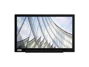 AOC I1601C 15.6" Full HD WLED LCD Monitor - 16:9 - Black, Silver - 16" Class - In-plane Switching (IPS) Technology - 1920 x 1080 - 262k - 220 Nit - 5 Ms - 75 Hz Refresh Rate - DisplayPort