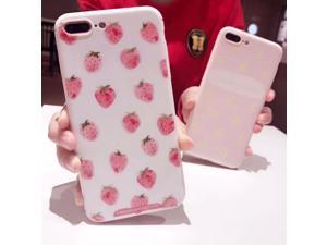 Cartoon Fruit Strawberry duck soft silicone phone Case For iphone 6 6S 7 8 Plus Fashion pink tpu Back Cover Capa Fundas HOT