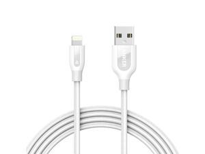 Anker PowerLine+ Lightning Cable (6ft) Durable and Fast Charging Cable - White Anker PowerLine+ Lightning Cable (6ft) Durable and Fast Charging Cable - White
