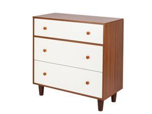 Three-tier Drawer Bedside Cabinet Night Table White