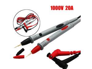 2Pcs Universal Probe Test Leads Pin for Digital Multimeter Needle Tip Meter Multi Meter Tester Lead Probe Wire Pen Cable 1000V 20A