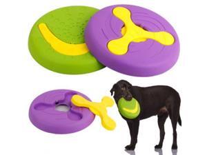 2 in 1 durable dog frisbee, tough training frisbee dog toy, natural non-toxic strong clean chew toy, 9 inch purple/green (2 pack) 2 in 1 durable dog frisbee, tough training frisbee dog toy, natural non-toxic strong clean chew toy, 9 inch purple/green (2 pack)