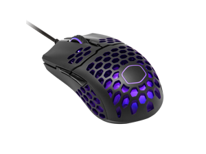 Cooler Master MM711 RGB Gaming Mouse (Matte Black) - 60g Lightweight, Honeycomb Shell, Ultraweave Cable, Pixart 3389 16000 DPI Optical Sensor, and RGB Accents