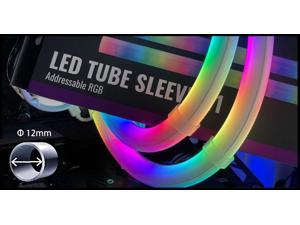 Cooler Master LED Tube Sleeve A1 -12mm Diameter (Pack of 2) - 30 Addressable RGB LEDs, Soft Rubber easy molding, ARGB Lighting for Liquid Cooling Tubing /Tube Hose Dia. equal to or less than 12mm