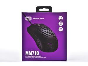 Cooler Master MM710 Pro-Grade Gaming Mouse (Matte Black) - 53g Lightweight, Honeycomb Shell, Ultralight Ultraweave Cable, Pixart 3389 16000 DPI Optical Sensor