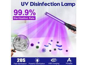UV Disinfection Lamp Handheld UV Sterilization Sanitizing Lights, Foldable Germicidal Flashlight USB UV Led light Sanitizer