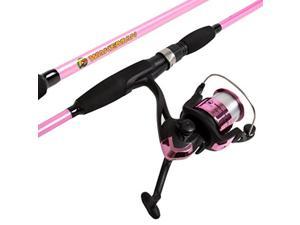 wakeman strike series spinning rod and reel combo  hot pink