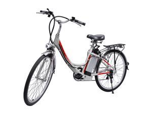 iDeaPlay Electric Bike 24, 250W E-Bike for Women with 3 Riding Modes, Electric Bicycle with for Removable 36V 8.0Ah Lithium Battery, 20mph Adult Electric Bicycles with 6-Speed, Gray