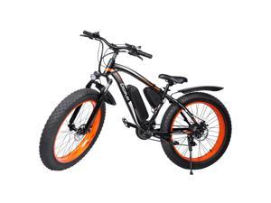 IDEAPLAY Electric Bike 26, 350W Electric Bicycle With Removable 36V, 8A Lithium Battery, 20mph Adult Electric Bicycles With 21 Speed, Orange-Black
