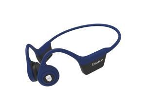 IDEAPLAY Bone Conduction Headphones - 5.0 Bluetooth Open Ear Headphones, IP55 Waterproof Headphones, Wireless Bluetooth Earbuds with Microphone, Bone Conduction Earbuds for Running and Cycling-Blue IDEAPLAY Bone Conduction Headphones - 5.0 Bluetooth Open Ear Headphones, IP55 Waterproof Headphones, Wireless Bluetooth Earbuds with Microphone, Bone Conduction Earbuds for Running and Cycling-Blue