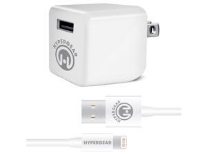 HyperGear Rapid Wall Charger 2.4A with 4ft USB Lightning Cable for iPod, iPhone & iPad - White HyperGear Rapid Wall Charger 2.4A with 4ft USB Lightning Cable for iPod, iPhone & iPad - White