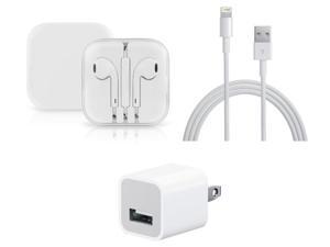 Apple iPhone 1M Lightning Cable, Wall Adapter Cube & Earpod Kit, Bulk Packing (White) Apple iPhone 1M Lightning Cable, Wall Adapter Cube & Earpod Kit, Bulk Packing (White)