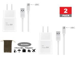 Samsung Wall Charger with USB C High Speed Charge and Sync Cable White 2 Pack Samsung Wall Charger with USB C High Speed Charge and Sync Cable White 2 Pack