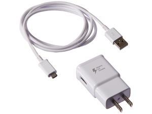 Samsung Fast Charging Adapter Travel Charger with 4 FT Micro USB Cable White Samsung Fast Charging Adapter Travel Charger with 4 FT Micro USB Cable White