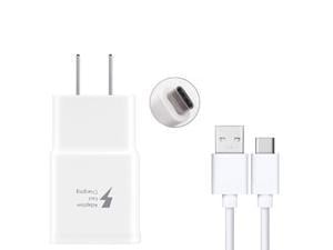 Samsung Adaptive Fast Charge Travel Charger with USB to USBC Cable  White Retail Package