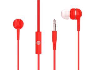 Motorola Pace 105 In-Ear Stereo Sound Headphones with Microphone - Red Motorola Pace 105 In-Ear Stereo Sound Headphones with Microphone - Red