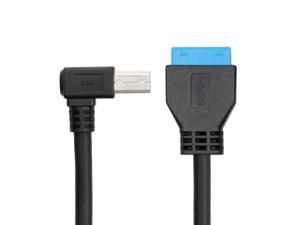 CHENYANG 90 Degree Left angled USB 3.0 B Type Male to 3.0 Motherboard 19pin Header Cable 50cm CHENYANG 90 Degree Left angled USB 3.0 B Type Male to 3.0 Motherboard 19pin Header Cable 50cm
