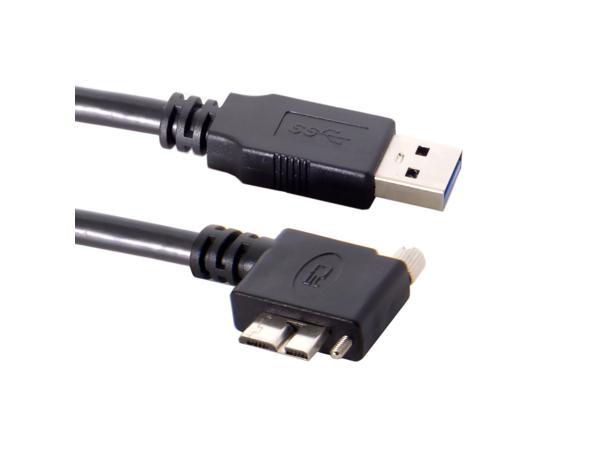 Chenyang 15ft 5m USB 3.0 A Type Cable Male to Micro USB 3.0 B Male with  Mount Panel Screws for Camera Disk