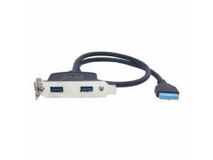 CHENYANG Low Profile 9.5mm Height USB 3.0 Female Back panel to Motherboard 20pin cable with PCI bracket 40cm CHENYANG Low Profile 9.5mm Height USB 3.0 Female Back panel to Motherboard 20pin cable with PCI bracket 40cm