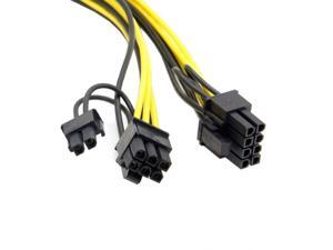 FVH PCI-E PCI Express ATX 6Pin Male to Dual 8Pin & 6Pin Female Video Card Extension Splitter Power Cable PW-185 FVH PCI-E PCI Express ATX 6Pin Male to Dual 8Pin & 6Pin Female Video Card Extension Splitter Power Cable PW-185