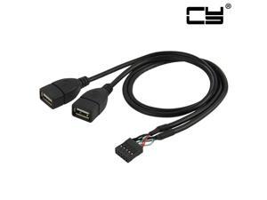 CHENYANG 10 Pin Motherboard Female Header to Dual USB 2.0 Female Adapter Cable 50cm CHENYANG 10 Pin Motherboard Female Header to Dual USB 2.0 Female Adapter Cable 50cm