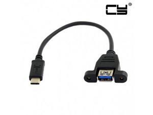CHENYANG USB3.1 Type C USB-C Male to USB 3.0 A Female OTG Adapter Cable with Panel Mount Screws CHENYANG USB3.1 Type C USB-C Male to USB 3.0 A Female OTG Adapter Cable with Panel Mount Screws