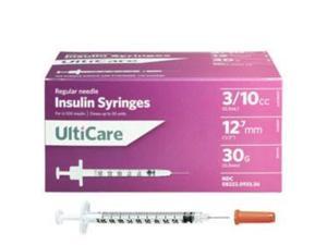 Ultimed Ulticare U 100 Insulin Syringe 30g 1 2cc 5ml 12 7mm 1 2in Newegg Com