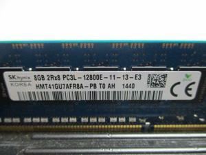 Hynix HMT41GU7AFR8A-PB 8GB 2RX8 PC3L-12800E DDR3 1600 2RX8 ECC Unbuffered Dimm