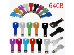 64GB USB 2.0 Metal Thin Key Flash Memory Stick Storage Thumb U Disk Pen Drive 64GB USB 2.0 Metal Thin Key Flash Memory Stick Storage Thumb U Disk Pen Drive