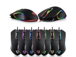 Motospeed V30 3500DPI 6 Buttons Breathing LED Optical Wired Gaming Mouse