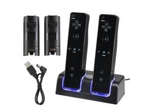 Use Blue LED light Remote Controller Dual Charging Dock Station + 2x 2800mAh Battery Pack With for Wii Best Use Blue LED light Remote Controller Dual Charging Dock Station + 2x 2800mAh Battery Pack With for Wii Best